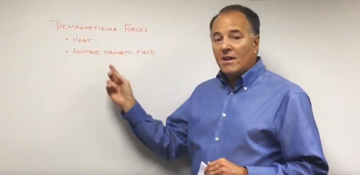 What can cause a magnet to demagnetize?