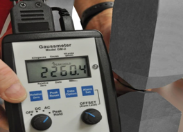 Gauss reading on SM Magnetics Dipole Assembly
